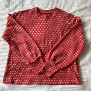 Madewell Floral Jacquard Puff-Sleeve Top / SMALL / VINTAGE DAHLIA